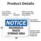 Signmission Hazardous Waste Storage Area OSHA Notice Sign, Aluminum, 18in W x 12in L, 2PK OS-2PACK-NS-A-1218-L-13346 - alternate 2